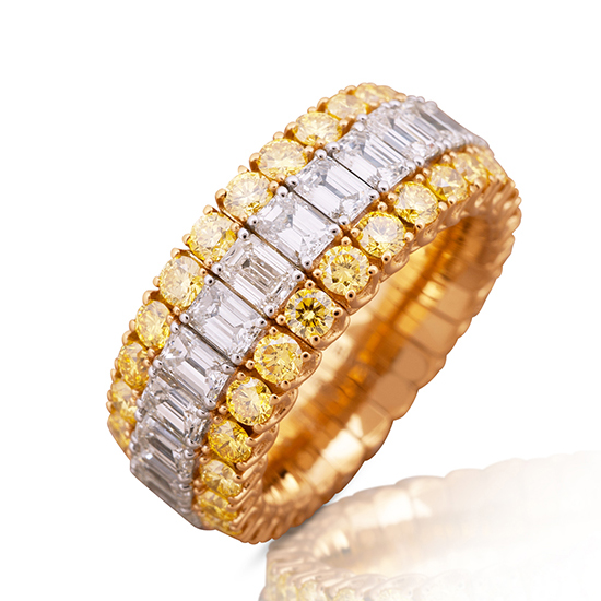 Picchiotti Xpandable&trade; Fancy Yellow Diamond  Ring